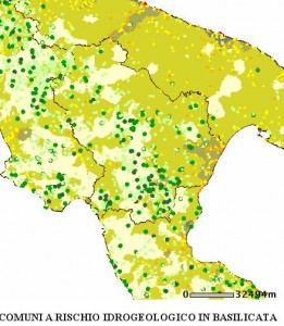 Comuni a rischio idrogeologico in Basilicata