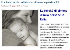 Che bella notizia: in Italia non ci saranno più disabili